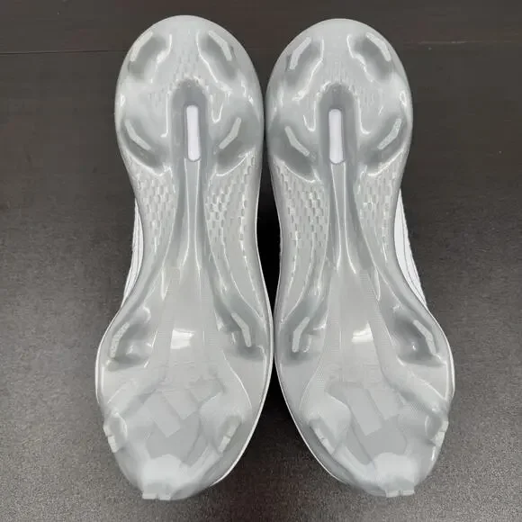 Adizero PureHustle 3 TPU Softball Cleats Adidas White Black Silver IG7137 Sz 9.5 - Picture 8 of 14